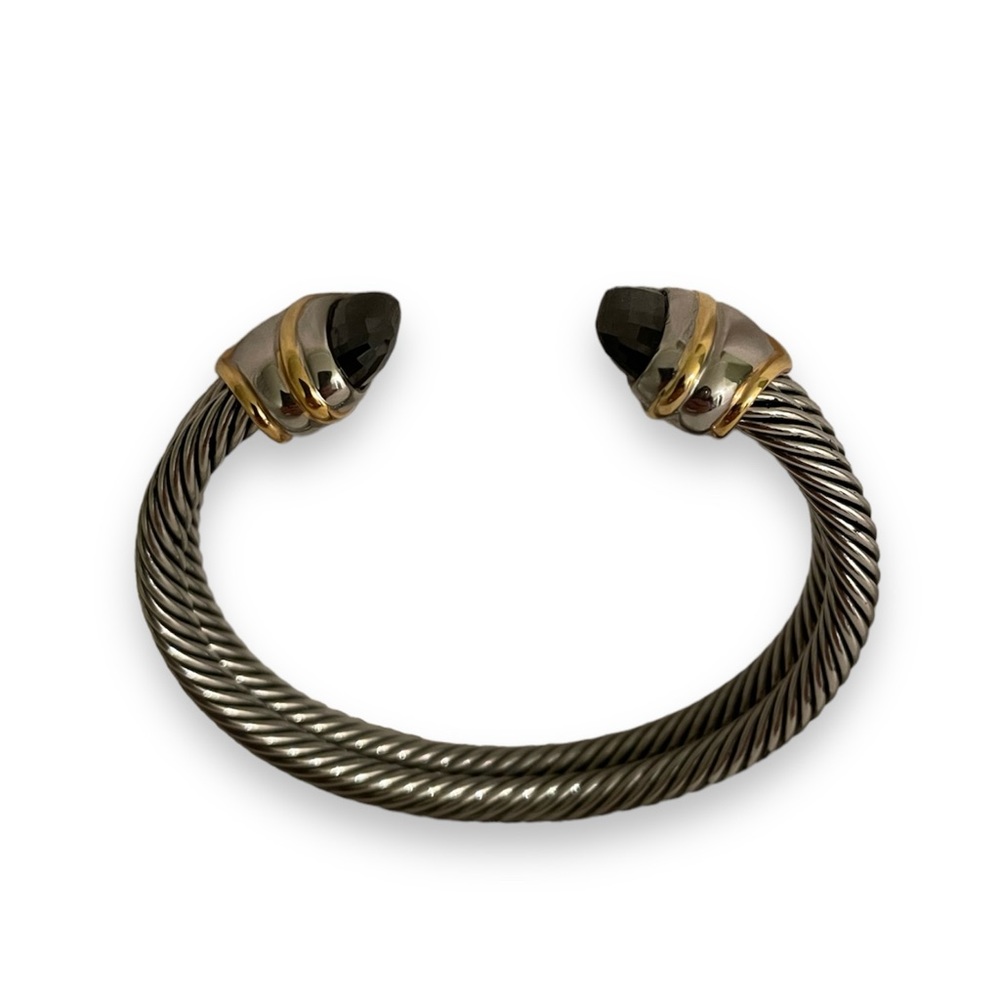 ★ Classic Cable Cuff Stacking Bangles ★ - Picture 4 of 10